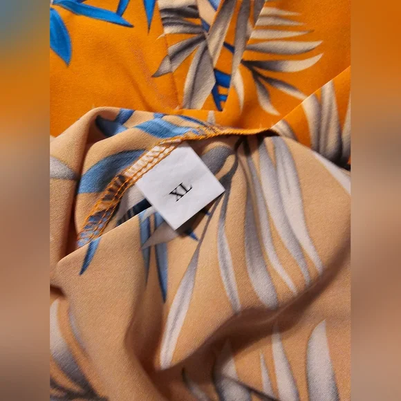 Tropical Orange Blouse Extra Large NWOT - Picture 4 of 5
